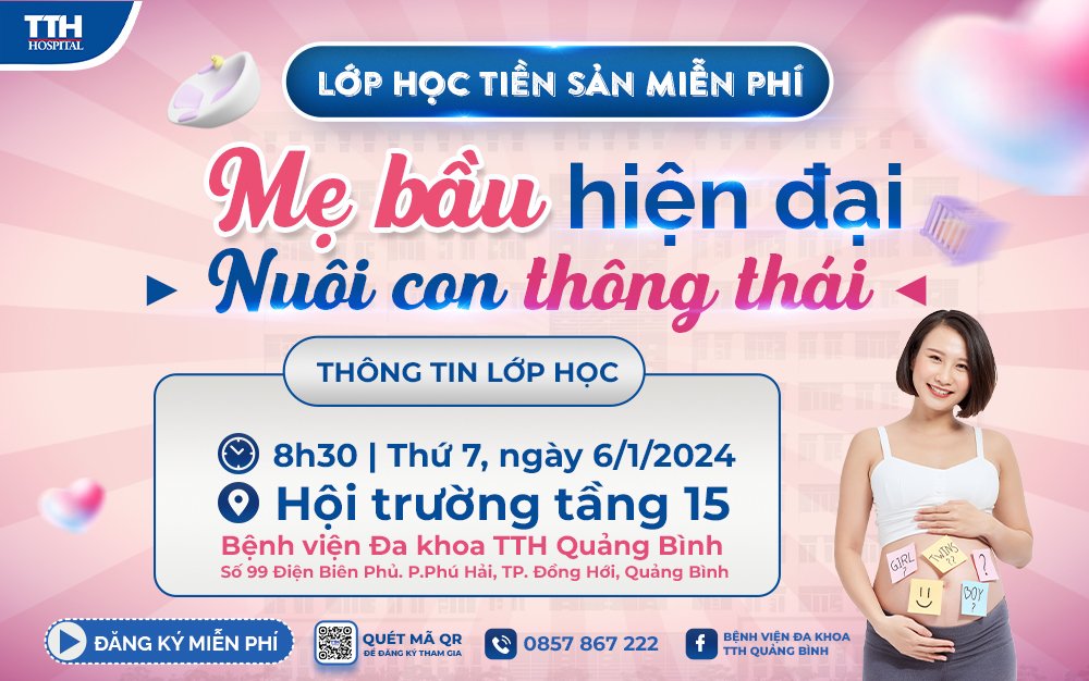 Chương trình lớp học tiền sản tháng 1 tại bệnh viện đa khoa TTH Quảng Bình